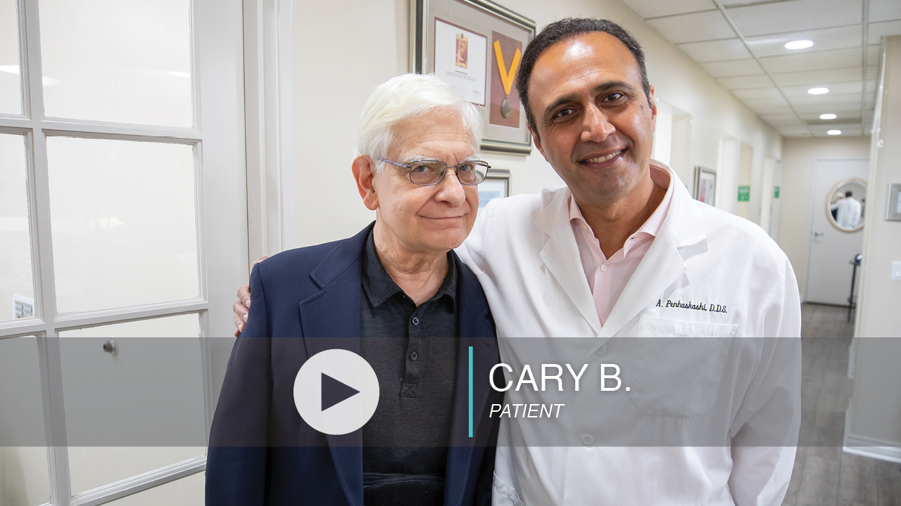 video testimonial from cary b a caucasian male patient of dr. penhaskashi